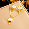 304 Stainless Steel Enamel Pendant Necklaces & Stud Earrings, Golden, Cloud, 400mm & 19x25mm