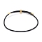 Adjustable PU Leather Cord Slider Bracelets, with 304 Stainless Steel Slider Beads and Cord End, Black, 10-3/8 inch(26.5cm), 2mm