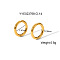 304 Stainless Steel Clip-on Earrings, Golden, 10.5x3mm