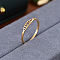 Hollow Moon Phase 304 Stainless Steel Finger Rings, Golden, US Size 8(18.1mm)