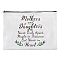 Canvas Bag, Multipurpose Travel Toiletry Pouch with Zipper, Word, 9-1/8x7-1/8 inch(23x18cm)