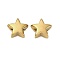 304 Stainless Steel Beads, Ion Plating(IP), Star, Real 18K Gold Plated, 9.5x9.5x4.5mm, Hole: 2.5mm