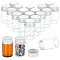 20Pcs Glass Bead Containers, with Aluminum Cap, Silver, 5.1x3cm, Capacity: 20ml(0.68fl. oz)