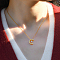 S925 Silver C-Shaped Pendant Necklace for Women Simple Zircon Chain Elegant Jewelry