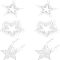 Glitter Hotfix Rhinestone(Hot Melt Adhesive On The Back), Costume Accessories, Star, Crystal, 140~180x153~195x1mm, 6pcs/set