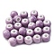 Handmade Porcelain Beads, Round, Thistle, 6~7x5~6mm, Hole: 2mm