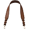 1Pc PU Leather Bag Handles, with Alloy Lobster Clasp, for Bag Straps Replacement Accessories, Light Gold, Saddle Brown, 78x3.8x0.35cm