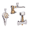 UNICRAFTALE 3Pcs 3 Style 304 Stainless Steel Pendants Axe Pendant Hammer Head Charms Hole 4~9mm Antique Silver and Golden Pendant Metal Charms for Jewlery Making 48~54mm Long