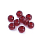 Glass European Beads, Large Hole Beads, Rondelle, Dark Red, 14~15x10mm, Hole: 5~6.4mm