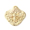 Brass Pendants, Cadmium Free & Nickel Free & Lead Free, Bee Charms, Real 18K Gold Plated, 21x21x3mm, Hole: 2mm
