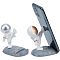 2Pcs 2 Colors Resin Mobile Phone Holders, Spacerman, Mixed Color, 9.6x5.6x9.6cm, 1pc/color