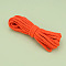 5M Cotton Twisted Cord, Flat, for DIY Craft, Orange Red, 6x2mm, about 5.47 Yards(5m)/Bundle