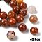 40Pcs Natural Red Jasper Beads, Round, Grade AB, 8mm, Hole: 1mm