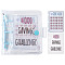 3-Ring 4 Inch PVC Mini Binder Savings Challenge, Savings Binder with Cash Envelope, for Budgeting Planner Money Savings, Rectangle, Clear, 115x102mm