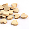 Unfinished Wood Beads, Natural Wooden Beads, No Hole, Heart, PapayaWhip, 9.5x10x4mm