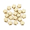 Brass Beads, Flower, Real 14K Gold Plated, 6x5.5x3mm, Hole: 1.4mm