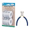 Round Aluminum Wire, with Iron Side Cutting Pliers, Silver, 15 Gauge, 1.5mm, 10m/roll, 6 rolls