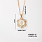 Vintage Brass Pave Clear Cubic Zirconia Religion Heart Pendant Couple Necklaces, Golden, 15.75 inch(400mm)