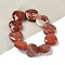 Natural Red Jasper Beads Strands, Faceted, Heart, 14.5~15x15~15.5x5.5~6mm, Hole: 1mm, about 10pcs/strand, 5.51~5.71''(14~14.5cm)