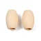 Wood Beads, Oval, Blanched Almond, 28.5~30x18.5~19.5mm, Hole: 9~9.5mm
