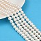 Natural Cultured Freshwater Pearl Beads Strands, Grade 5A+, Potato, Seashell Color, 8~9mm, Hole: 0.7mm, about 50~51pcs/strand, 14.72~15.35 inch(37.4~39cm)