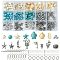 DIY Ocean Theme Earring Making Kit, Including Synthetic Turquoise & Natural Shell & Seed Beads, Alloy Pendants, Brass Earring Hooks, Dolphin & Starfish & Mermaid, Mixed Color