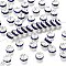 Brass Grade A Rhinestone Spacer Beads, Straight Flange, Rondelle, Silver, Sapphire, 8x3.8mm, Hole: 1.5mm
