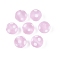 Frosted Handmade Lampwork Beads, Round with Dot, Pearl Pink, 11.5~12mm, Hole: 0.9~1.6mm