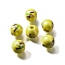 Printed Natural Wood, Pearlized, Carnival Series, Word, 15.5x14.5mm, Hole: 4.5mm