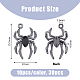 Dicosmétique 30 pièces pendentif araignée en verre 3 couleurs FIND-DC0004-13-2