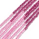 2 Colors Transparent Glass Beads Strands GLAA-G093-01A-1