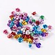 Mixed Color Aluminum Rose Flower Tiny Metal Beads X-AF6MM00MY-2