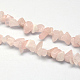 Natural de cuarzo rosa de piedra hebras de abalorios X-G-R192-B06-1