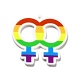 Pride Style Printed Acrylic Rainbow Pendants SACR-B005-01D-1