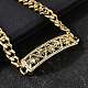 Латунные браслеты с микропаве из чистого кубического циркония BJEW-F498-04B-G-4