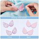 GORGECRAFT 40PCS 2.5 Inch Laser Angel Wings Fabric Embossed Wings Patches Applique Pink Mini Wings Crafts for DIY Craft Hair Accessories Decoration Clothing Ornament Supplies Shirts Jeans Craft Sewing DIY-WH0177-84D-4