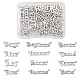 Fashewelry 24Pcs 2 Sets Zinc Alloy Jewelry Pendant Accessories FIND-FW0001-09P-1