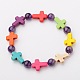 Gemstone Beads Jewelry Sets: Bracelets & Earrings SJEW-JS00770-3