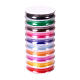Multicolor 0.8mm Elastic Stretch Polyester Threads Jewelry Bracelet String Cord EW-PH0001-0.8mm-05-1