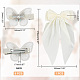 Ahandmaker ヘアリボン 1 個  6 個の蝶のヘアクリップ  ブライダルリボン  髪用のリボン  飛んでいる蝶のヘアピン  プロムのコスプレ、毎日の装飾や結婚式のパーティーの好意のための白いブライダルヘアアクセサリー OHAR-GA0001-04-2
