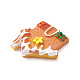 Cabochon decodificati di biscotti natalizi in resina opaca e imitazione plastica RESI-K019-54C-3
