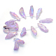 Chapelets de perles de cristal électrolytique naturel & quartz teints G-L456-31B-2
