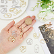 SUPERFINDINGS 48Pcs 8 Style Rack Plating Alloy Pendants FIND-FH0006-18-3