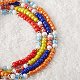 Карамельный цвет стеклянный бисер стрейч ножные браслеты для девочек женщин AJEW-SW00003-3