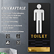 201 ステンレス鋼の toliet インジケータ  浴室トイレの性別記号  男の模様  200x81x3mm DIY-WH0056-40A-4