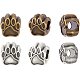 PH PandaHall 60pcs Pet Dog Puppy Paw Prints Metal Beads Fit Charm for European Bracelet Necklace Jewelry Findings (Antique Silver & Bronze) MPDL-PH0001-02-4