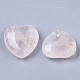 Piedra de amor de corazón de cuarzo rosa natural G-R461-06I-1