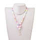 Kids Acrylic Pendant Necklaces NJEW-JN02615-M-5