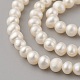 Hebras de perlas de agua dulce cultivadas naturales PEAR-G007-33-01-3