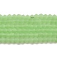 模造翡翠すりガラスビーズ連売り  多面カット双円錐形  薄緑  4.5x3.5~4mm  穴：1mm  約87~89個/連  13.98''~13.39''（33.5~34センチメートル） X1-GLAA-F029-JM4mm-B01-1